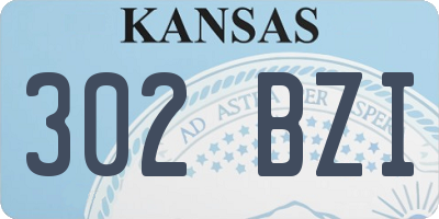KS license plate 302BZI