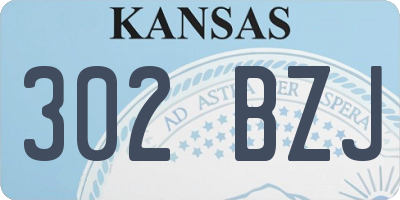 KS license plate 302BZJ