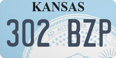 KS license plate 302BZP