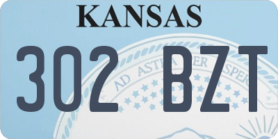 KS license plate 302BZT