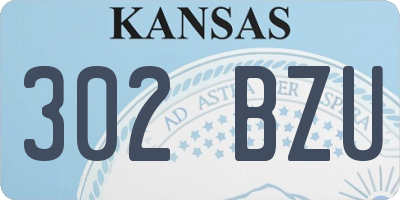 KS license plate 302BZU