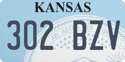 KS license plate 302BZV