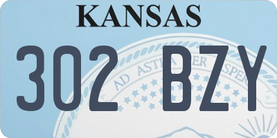 KS license plate 302BZY