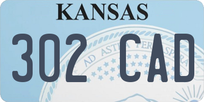KS license plate 302CAD