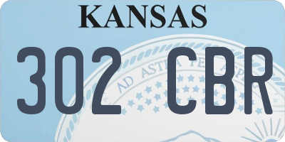 KS license plate 302CBR