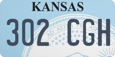 KS license plate 302CGH