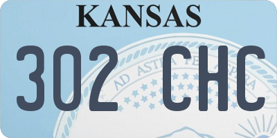 KS license plate 302CHC