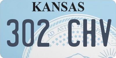 KS license plate 302CHV