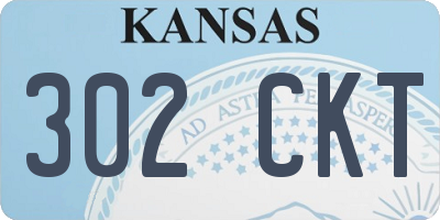 KS license plate 302CKT