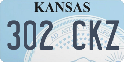 KS license plate 302CKZ