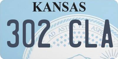 KS license plate 302CLA