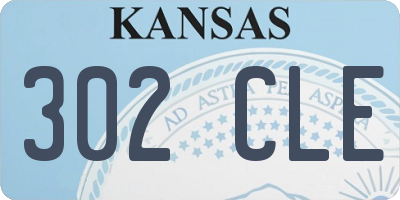 KS license plate 302CLE
