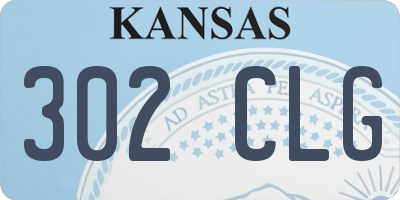 KS license plate 302CLG