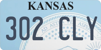 KS license plate 302CLY