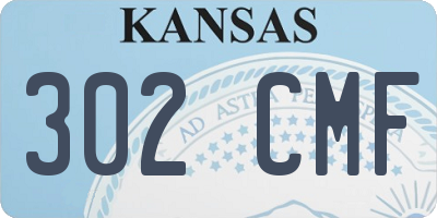 KS license plate 302CMF