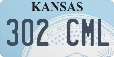 KS license plate 302CML