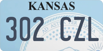 KS license plate 302CZL