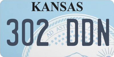 KS license plate 302DDN