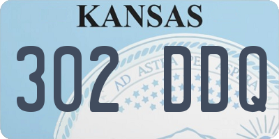 KS license plate 302DDQ