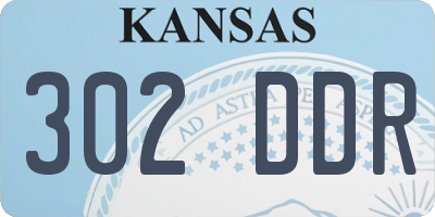 KS license plate 302DDR