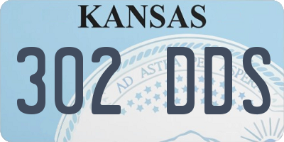 KS license plate 302DDS