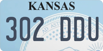 KS license plate 302DDU