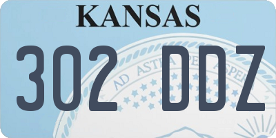 KS license plate 302DDZ