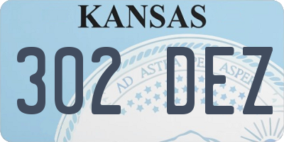KS license plate 302DEZ