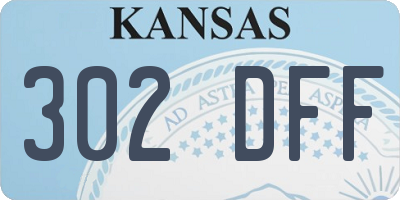 KS license plate 302DFF