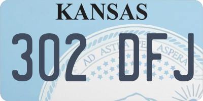 KS license plate 302DFJ