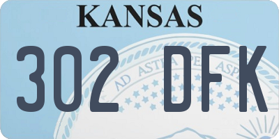 KS license plate 302DFK