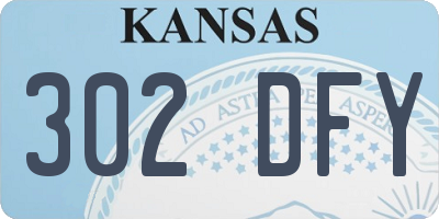 KS license plate 302DFY