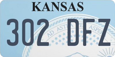 KS license plate 302DFZ