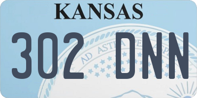 KS license plate 302DNN