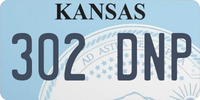 KS license plate 302DNP
