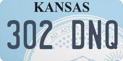 KS license plate 302DNQ