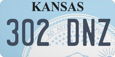 KS license plate 302DNZ
