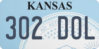 KS license plate 302DOL