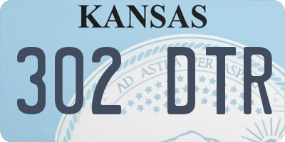 KS license plate 302DTR