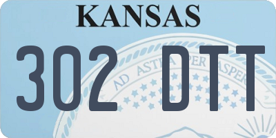 KS license plate 302DTT