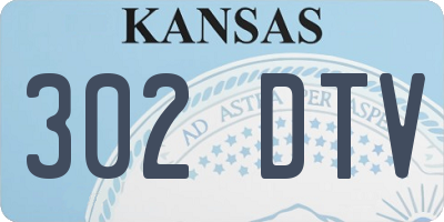 KS license plate 302DTV