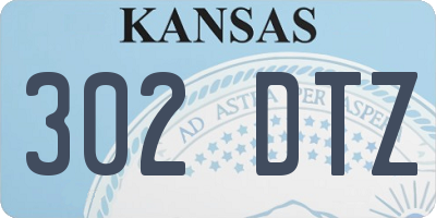 KS license plate 302DTZ