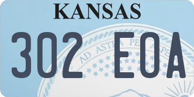 KS license plate 302EOA