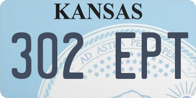 KS license plate 302EPT