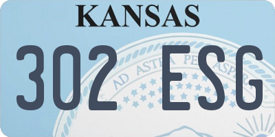 KS license plate 302ESG