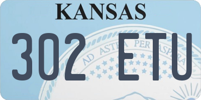 KS license plate 302ETU