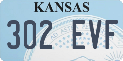 KS license plate 302EVF