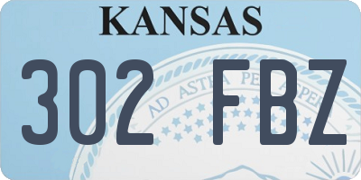 KS license plate 302FBZ