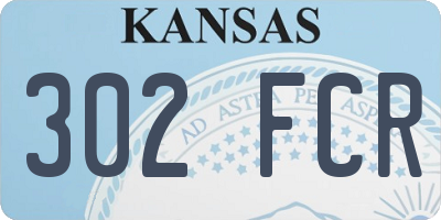 KS license plate 302FCR