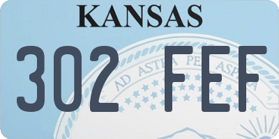 KS license plate 302FEF